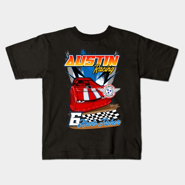 Racing CAr Kids T-Shirt by risskid90